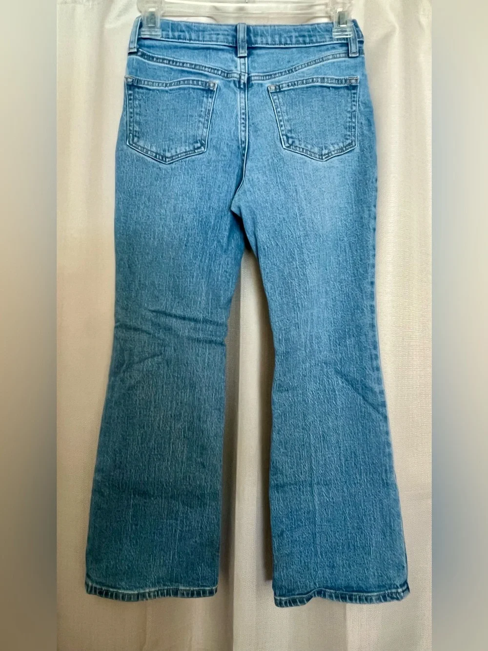 Old Navy Girls Size 10 High Rise Flare Jeans Medium Wash Adjustable Waist